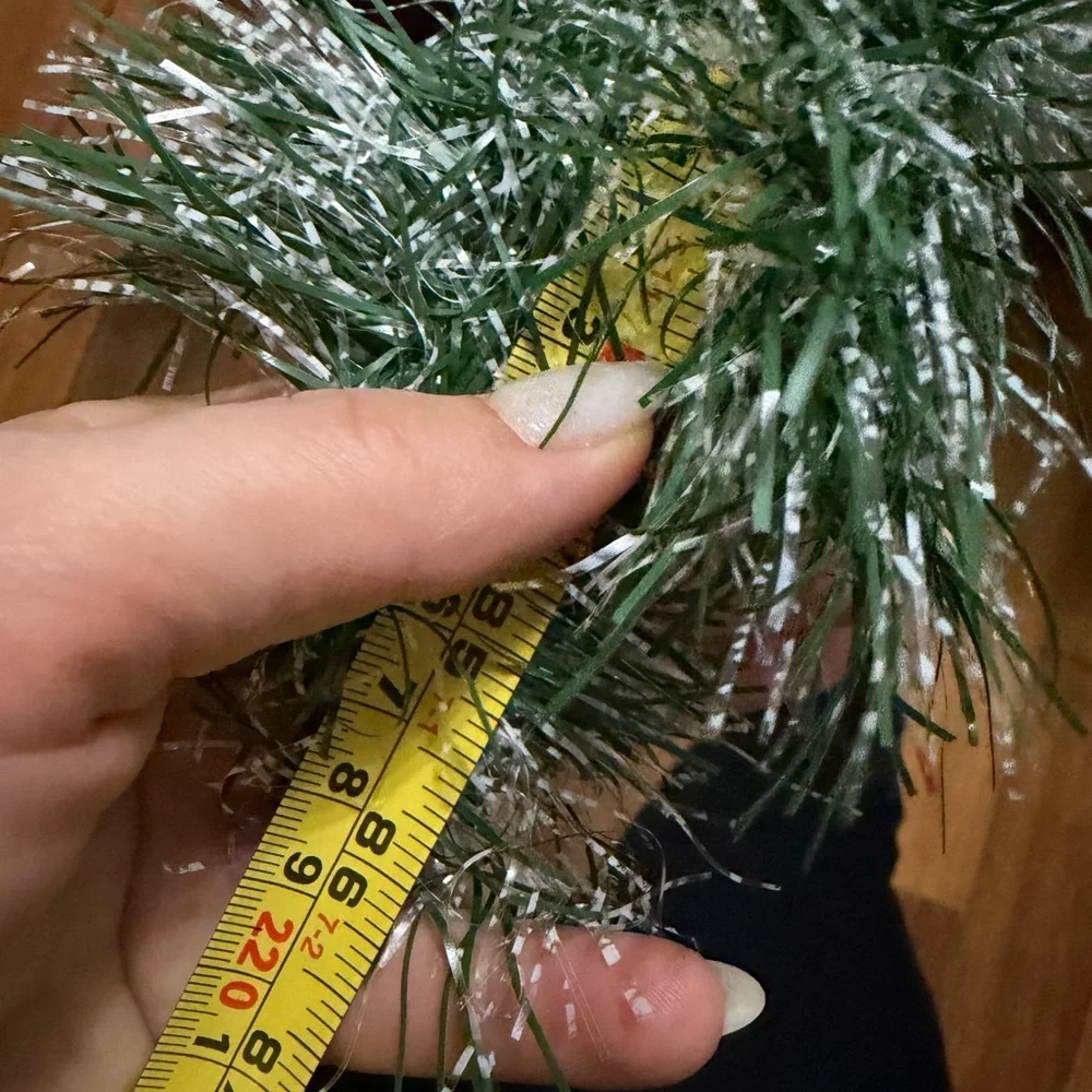 Festive Green and Silver Holiday Garland new